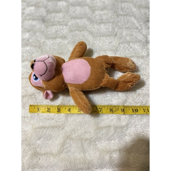 Peek A Boo Toys Plush Vintage Monkey Pink Brown Stuffed Animal - Picture 6 of 8